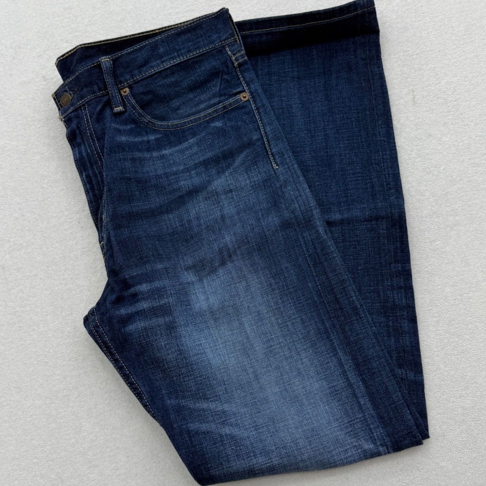 Levi's 513 Mens W34 L32 Dark Wash Straight Leg Jeans Denim 2017 Casual Comfort